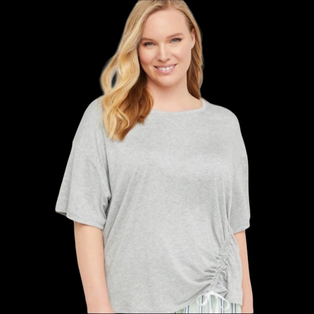 Lane Bryant ruched drawstring sleep top NWT - Picture 2 of 4